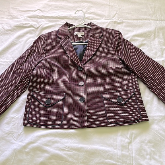 Coldwater Creek burgundy formal blazer jacket size 14 - Picture 1 of 5